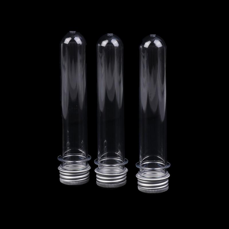 5Pcs 40Ml Transparent Mask Bath Salt Test Plastic Tube With Aluminum Cap Empty Clear Pet Cosmetic Tube
