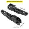 Pair of Front Foot Pegs Aluminum Alloy Pedals Fit for Kawasaki Ninja Z125 PRO Z250/SL Z400 Z900Black