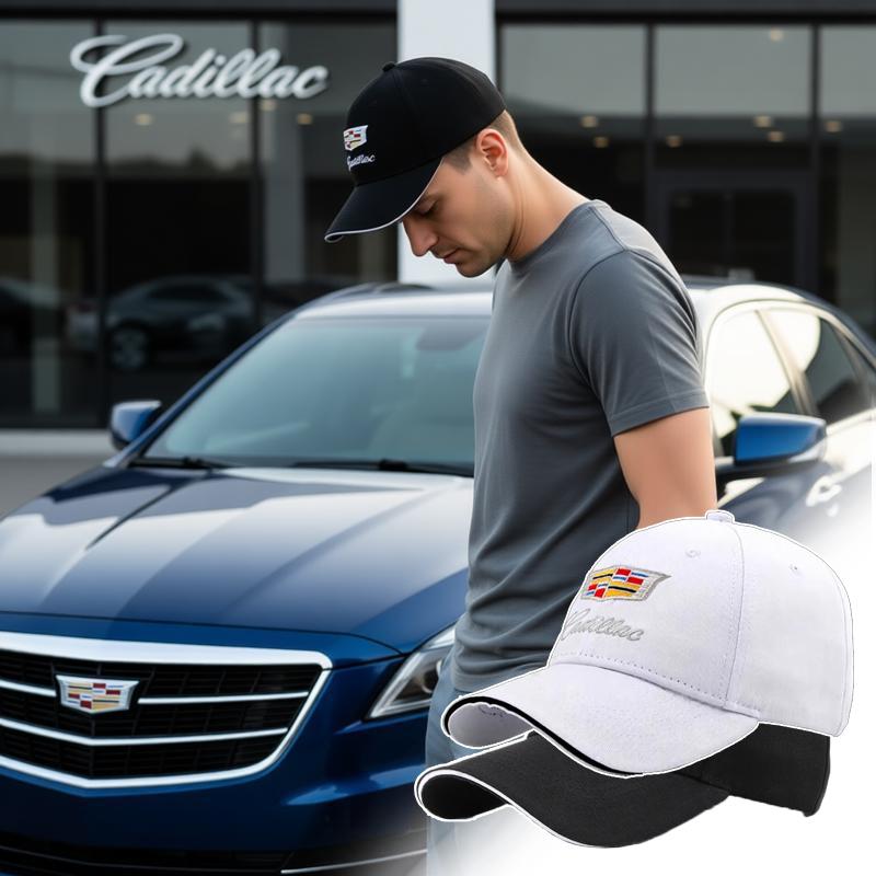 Hot Sale Car Emblem Baseball Cap for Cadillac XT4 CT4 CT5 ATS SLR STS EXT CTS Seville Escalade Cotton Snapback Sport Hat badge AIT1