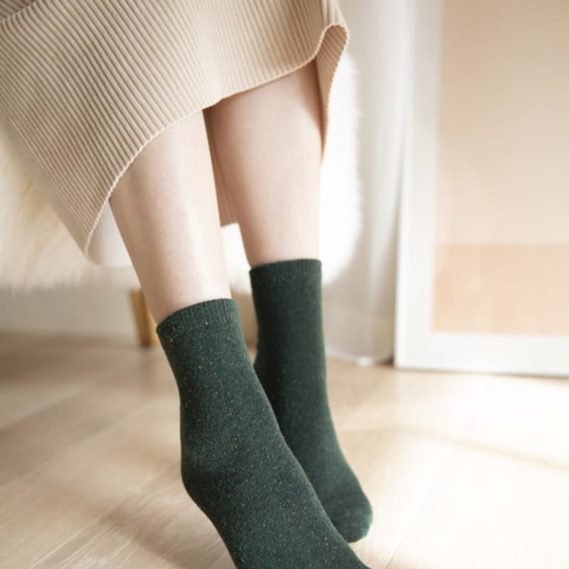 SNOOZY Lambswool Gradient Socks - Green