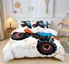 Cartoon Car Bedding Set Construction Vehicles Comforter Cover 3pcs Kids Machinery Truck Soft Polyester Duvet Cover for Boys Gift