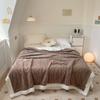 Jacquard Color Solid Thickened 70x100cm Blanket Double Sided Fluff Plush Office