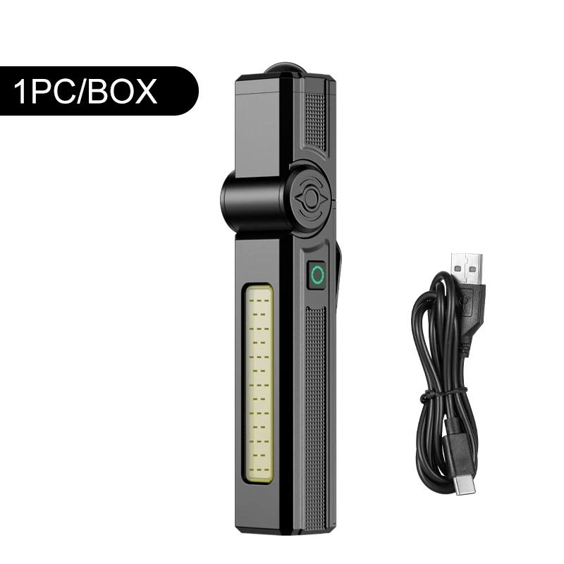 USB Rechargeable Pen Lamp COB Side Light Built In Battery With Pen Clip Pocket Led Flashlight For Medical Emergency Inspection