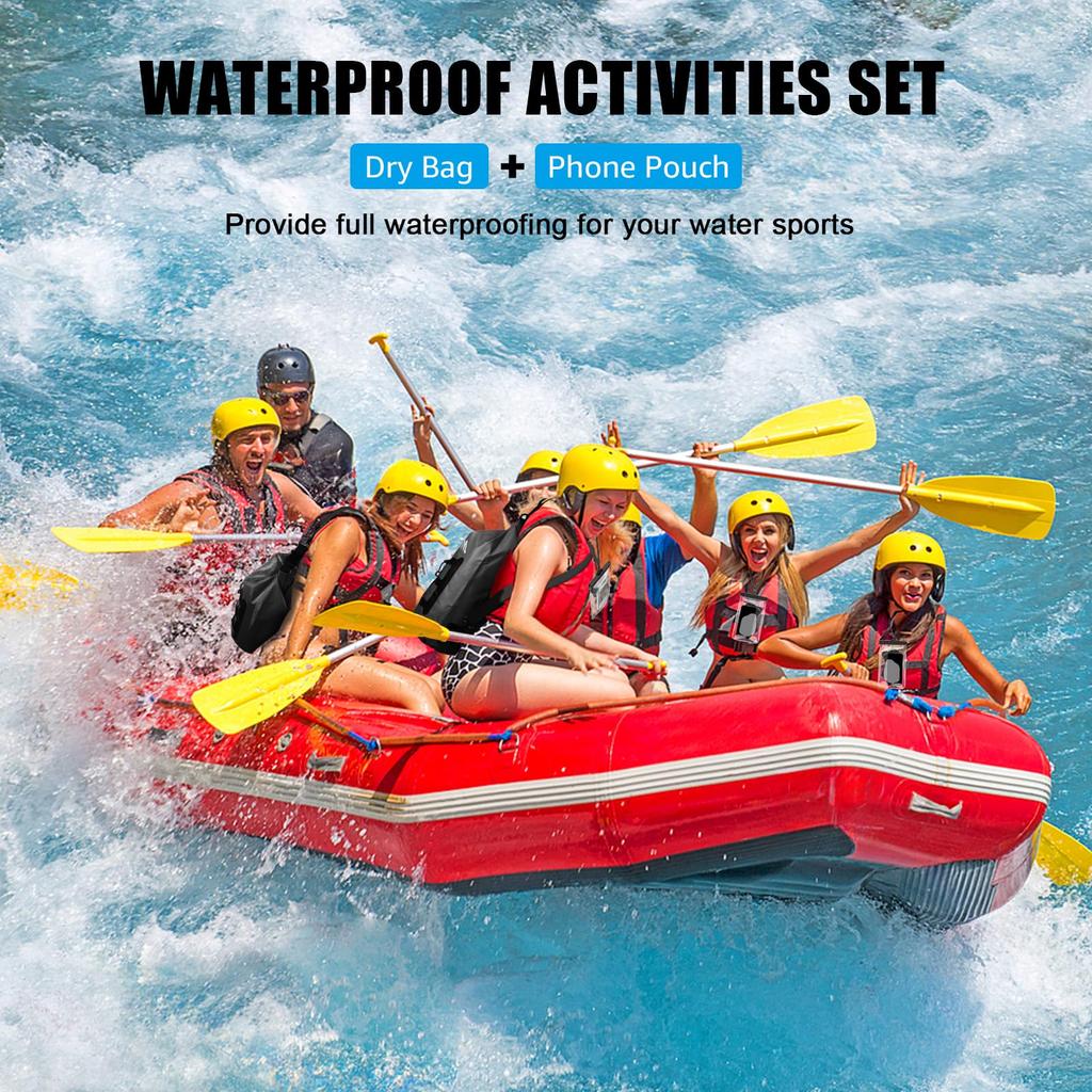 MATEPROX Waterproof Dry Fully Large Includes Waterproof Perfect for and Outdoor Activities Bag, 10L/20L Drum-Shaped, Waterproof, Foldable,