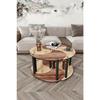 Y?n Yang Unity Serenity Coffee Table Set Of 4 Oak Walnut 70 Cm