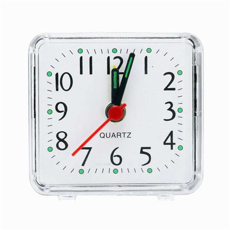 

Малий будильник студентський годинник спальня прилипок електронний годинник білий