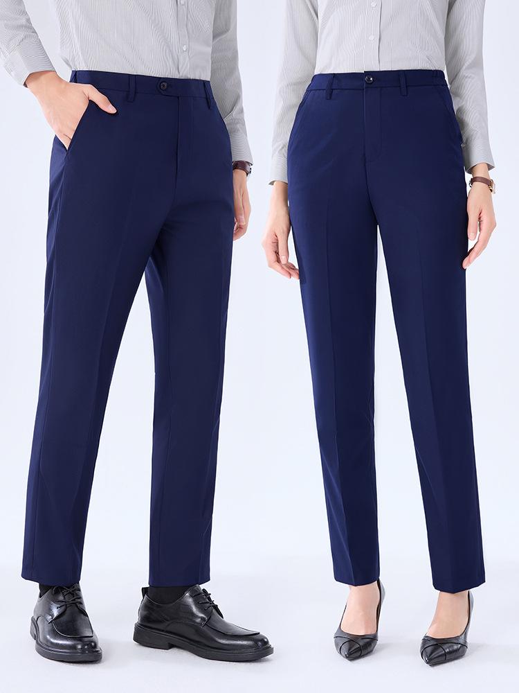 Non-Iron Professional Slim Straight Leg Grey Suit Pants for Men & Women – Ideal Formal Workwear for Commuting