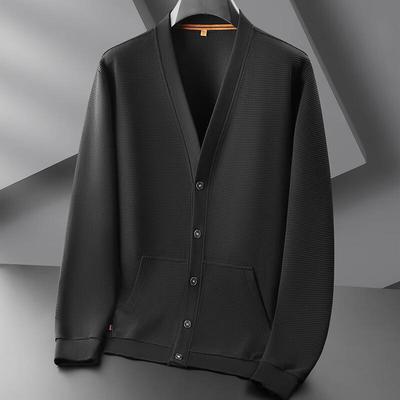 Debinze Men's Plus Size V-Neck Knit Cardigan