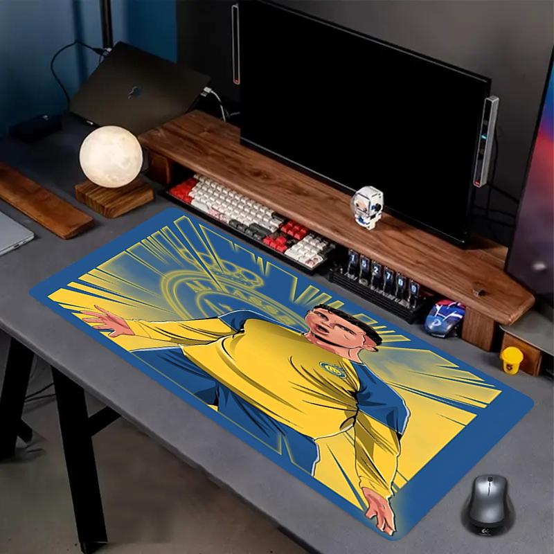 Cristiano Ronaldo Print Mouse Pad, Anti‑Slip Desktop keyboard Mat, for PC Laptop Gaming Working Daily Use, Cool Festival Surprise Gift