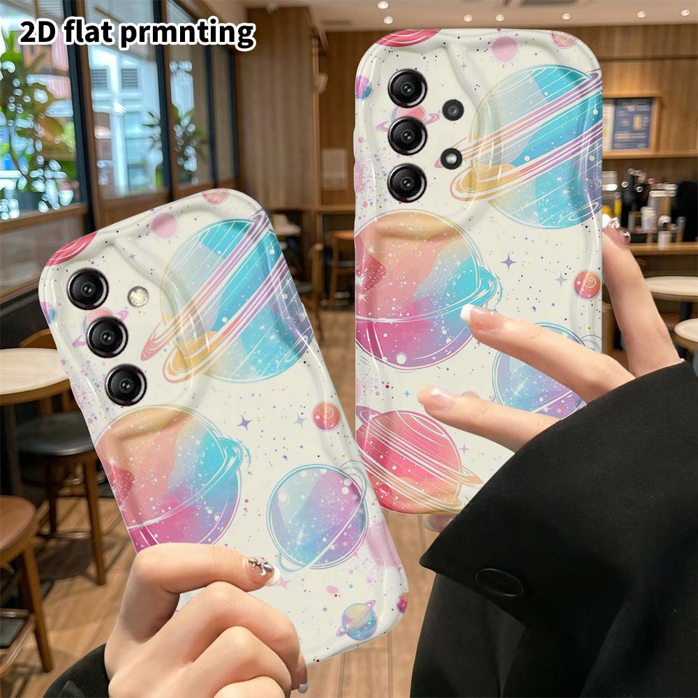 Phone Case: 2D Flat, Suitable for Samsung Galaxy A34 A35 M05 M06 S20 S22 S21 FE Plus 5G Protective Case, Planetary Pattern, Perfect Christmas and Hall