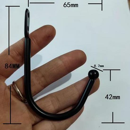 Retro Black Iron Wall Hook for Coats and Hats