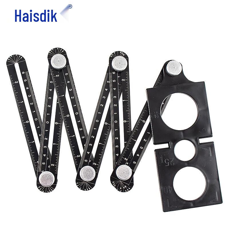 Haistike Aluminum Alloy Multi-functional Six-Fold Measuring Ruler