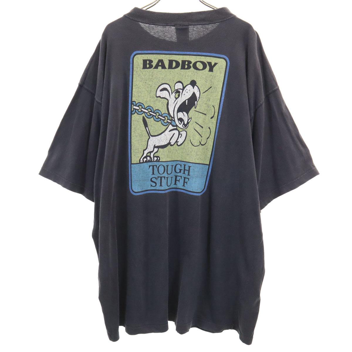 

BAD BOY 90s Old Back print Short sleeve T-shirt XL black Men s Used