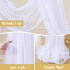 2Pcs Wedding Arch Draping Fabric for Wedding Reception Sheer Tulle Backdrop Curtain Birthday Party Baby Shower Ceiling Decor