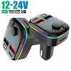 Car Charger Bluetooth 5.0 FM Transmitter PD Type-C Dual USB Ambient Player MP3 Charger Type-C Wireless Light Handsfree PD QC3.0