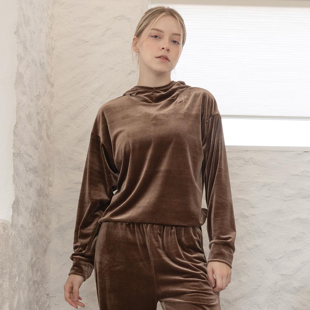 DURAN Velvet High-Neck Hoodie Dtf3W-4127 2 Colors