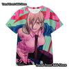 Chainsaw Man Anime 3d Prited Tops Boys Tshirt Girls Tshirts Children's Short Sleeve T-shirt Child Casual Clothes 4-14 Years
