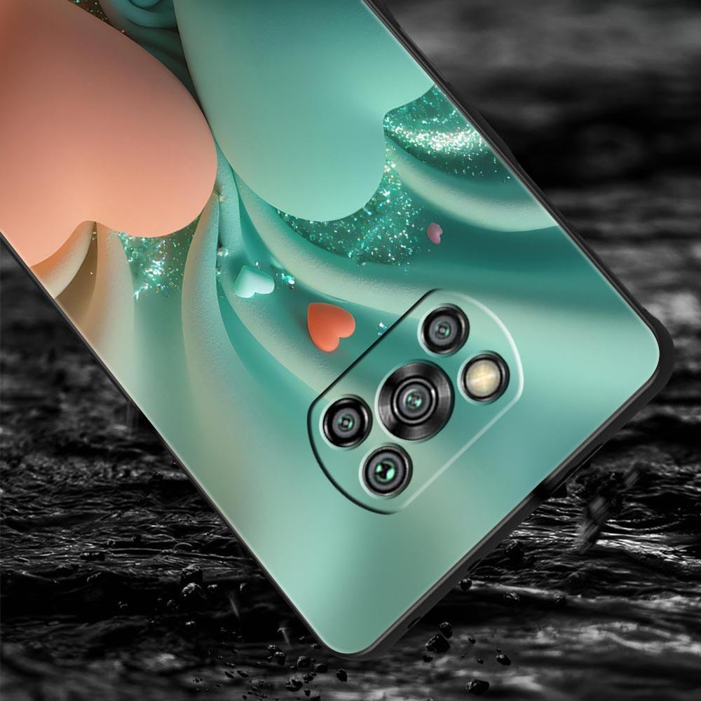 Colored Love Heart Printed Phone Case Cover  for Xiaomi Poco F7 Ultra F6 F5 F4 F3 X6 X5 X4 X3 NFC C51 C55 M4 GT Soft TPU Shell