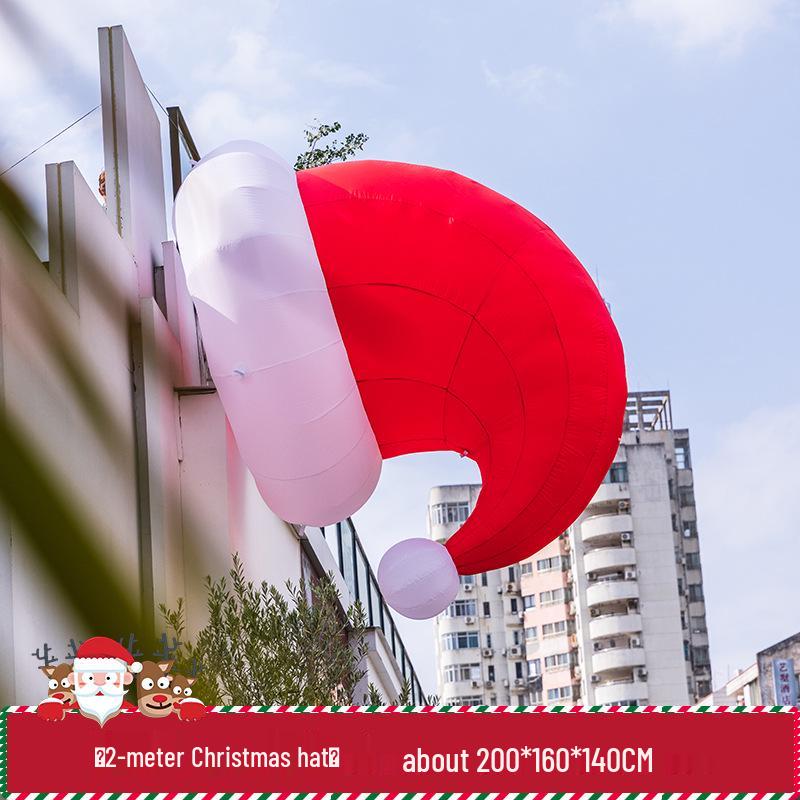 

Inflatable Santa Climbing Wall Christmas Decorations with Light-Up Balloons for Outdoor Display