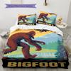 Bigfoot Pattern Bedding Home Decoration Birthday & Festival Gift (1 * duvet cover + 2 * pillowcase, without core)