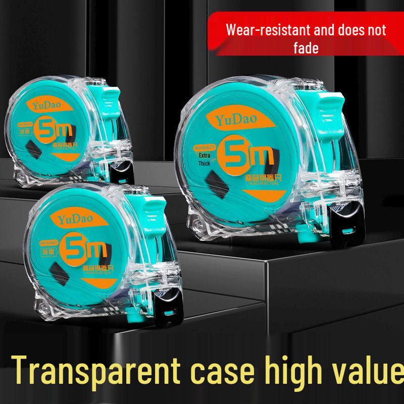 High-Precision Durable Tape Measure, 3m / 5m / 10m, Thickened Drop-Proof Transparent Shell Steel Ruler.
