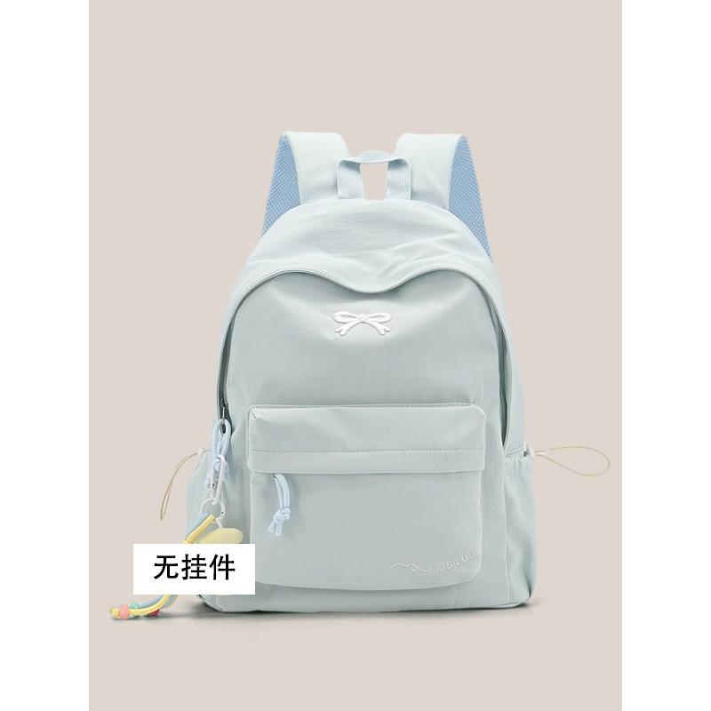 Schoolbag schoolbag junior high school girls bow high value girl heart backpack 1011 summer college student backpack