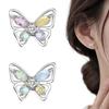 Women Butterfly Studs Earrings Fade Resistant Simple Stud Earrings for Dating Shopping Outfit Accessory