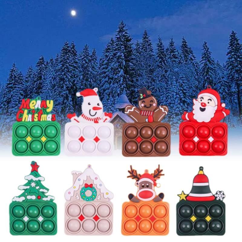Decompression Toys Christmas Toy Keychain Santa Claus Pendant Xmas Gift Child