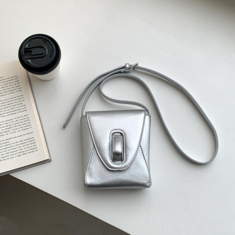 

Fashion small square bag mini niche women s bag clamshell versatile mobile phone shoulder women s messenger bag серебряный