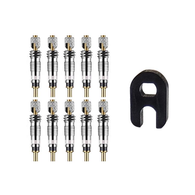 Tire Valve Core Tool Kit: 26-Piece Set with American/French Adapters, Valve Caps, and Bike Pump Accessories