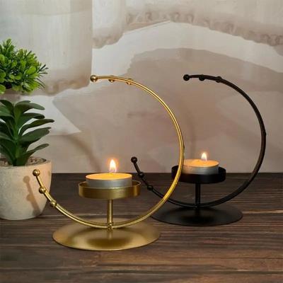 Hanging Metal Tealight Holder for Eid Mubaraks Moon Stand Iron Lanterns for Home and Event Decors Y5GB