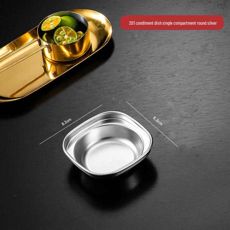 Biaoxing 304 Stainless Steel Korean Multi-Compartment Dipping Dish