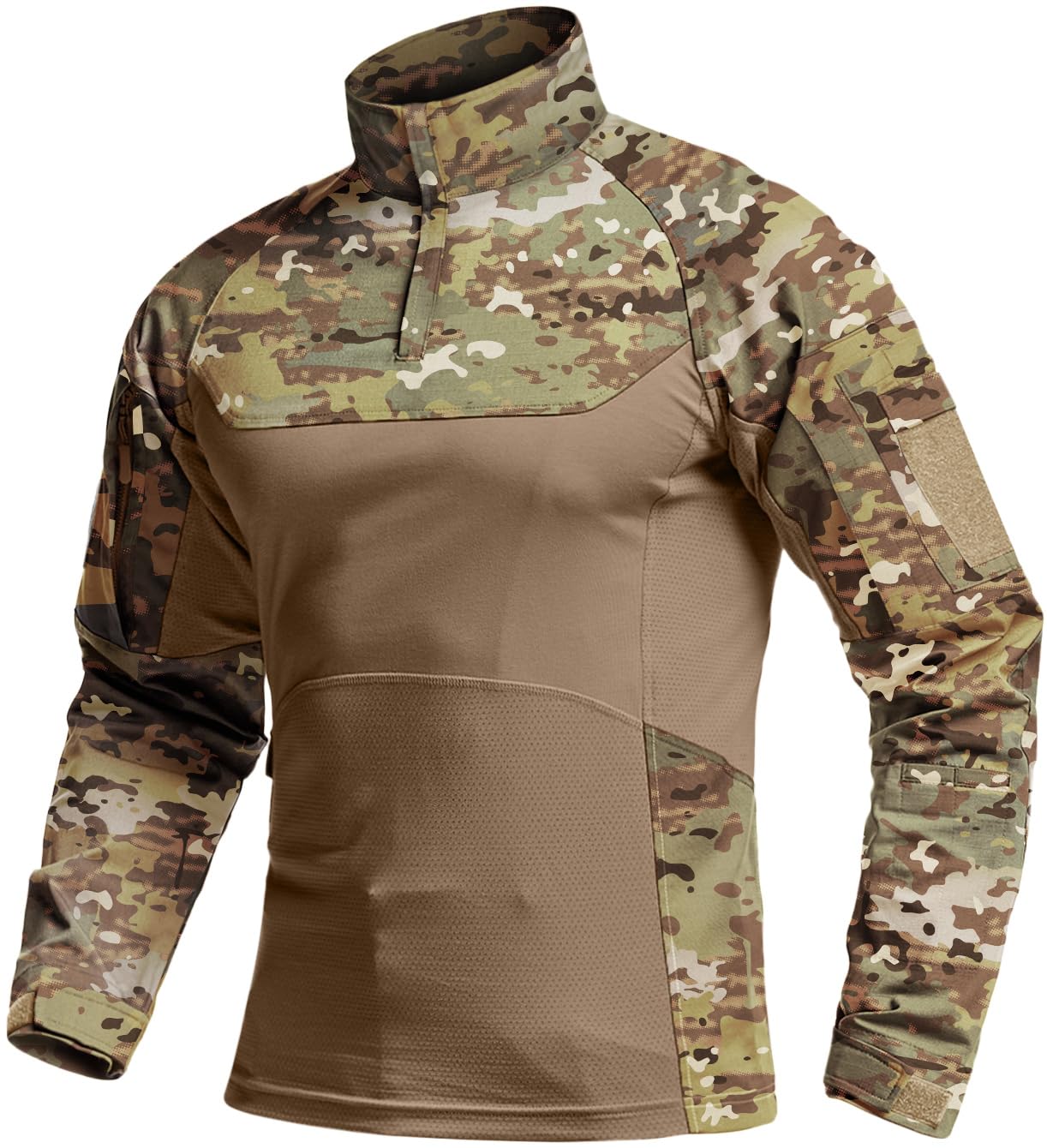 

CQR Long Sleeve Tactical Shirt Camouflage Military Combat with Arm Pockets for Outdoor and Camping Men s (Moisture-Wicking, Quick-Drying, Breathable,