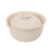 Meizan Keramik-Kochgeschirr Dampfgarer, Off-White, 18 cm Durchmesser, Shigaraki-Ware, Hergestellt in Japan, Nur Mikrowelle