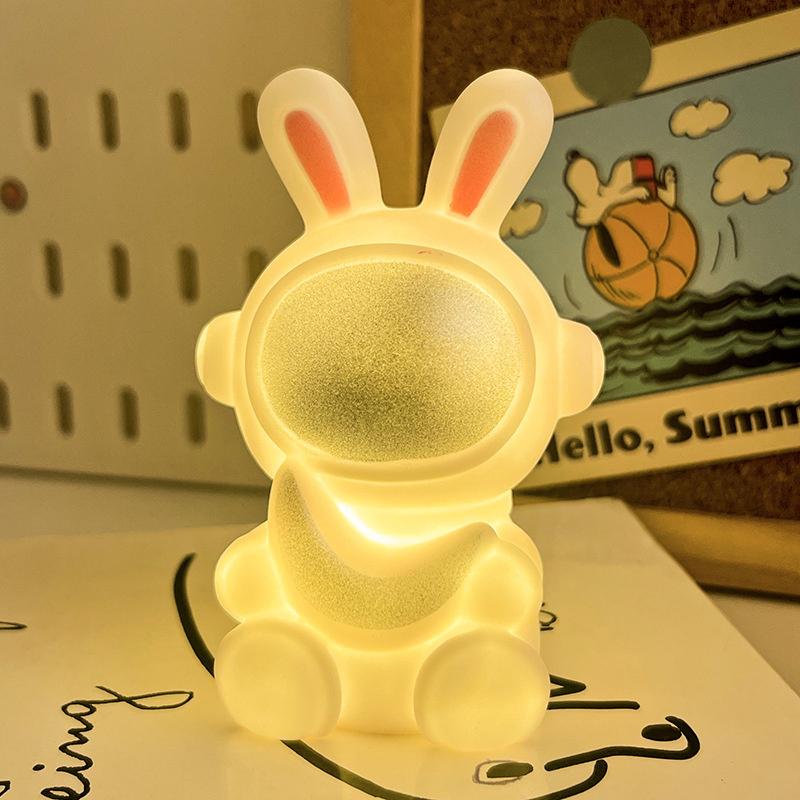 Creative Gift Astronaut Nightlight Cute Cartoon Rabbit Bedside Table Decoration