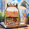 Cartoon Where Are We Going With Piglet Secret Russian Style Backpack Student Boys Girls BookBag School Bag Computer Shoulder Bag
