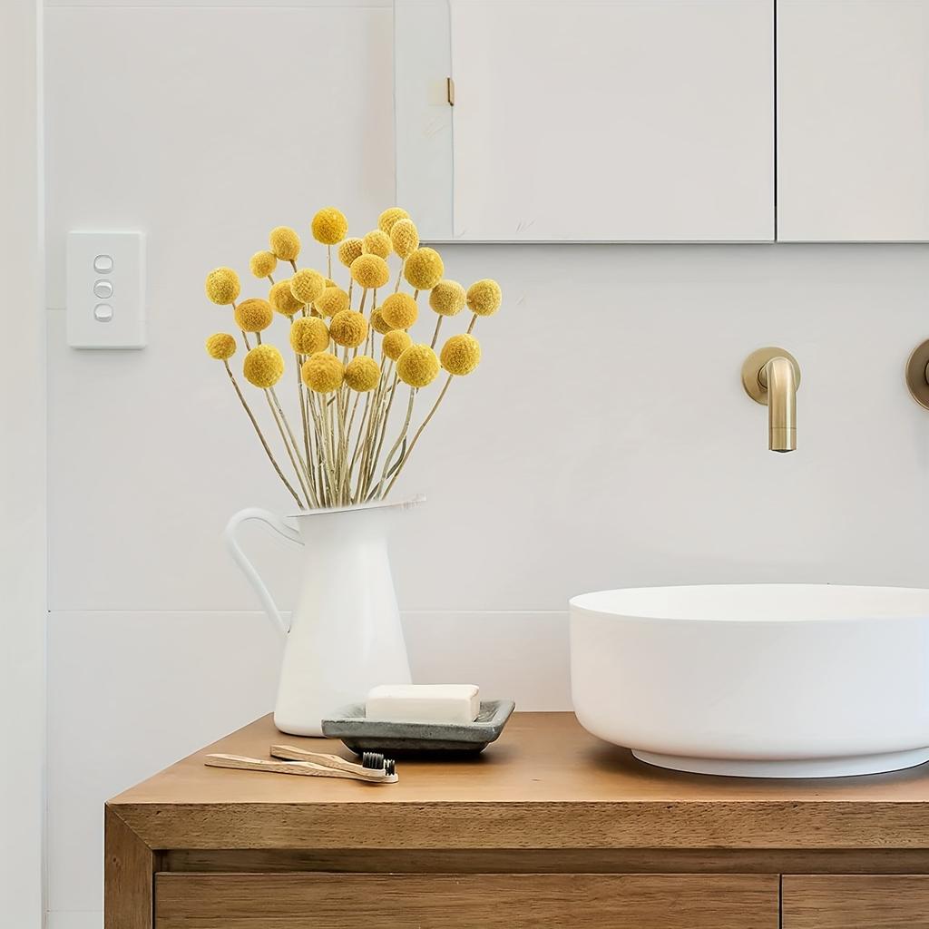 20pcs Golden Ball Dried Flowers Preserved Flowers Home Decoration Natural Dried Flowers