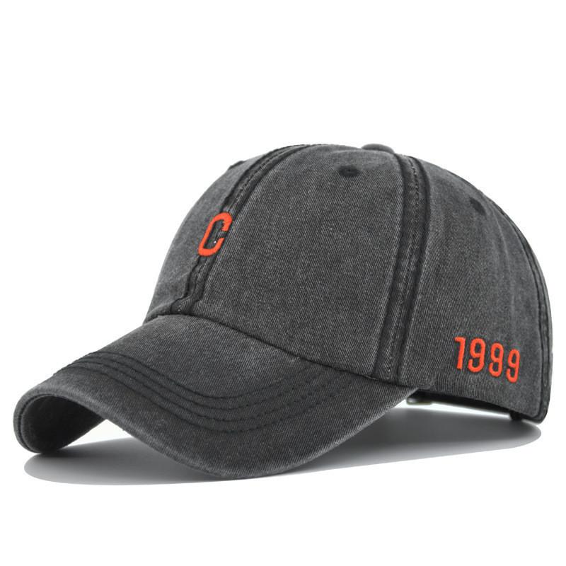 Cap Unisex Baseball Vintage Style Cotton With Embroidered Letter C Logo Hat Sun