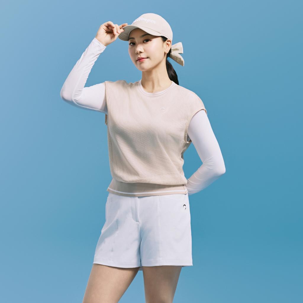 CHALLENGER Women'S Essential Mesh Cooling Inner Layer Sun Guard T-Shirt Beige