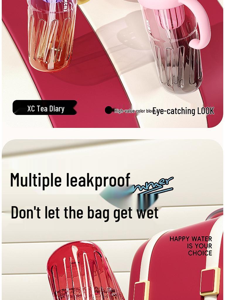 King Ice Straw Cup: Summer Teapot Design, Large Capacity, Heat-Resistant, High-Value Plastic for Women