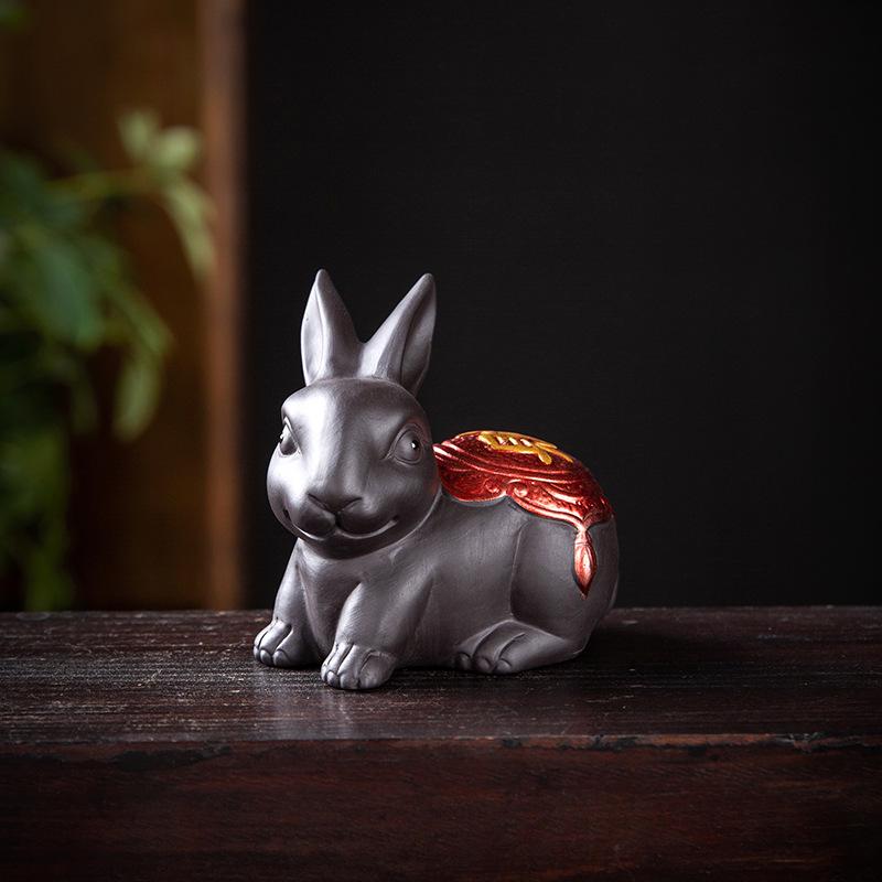 Purple Clay Zodiac Animal Horse Tea Pet Ornament – Cute, Creative Tea Table Dragon Mascot Decoration