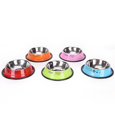 Cuenco de alimentación para mascotas, cuenco antideslizante de acero inoxidable para comida para gatos y perros, 1 unidad