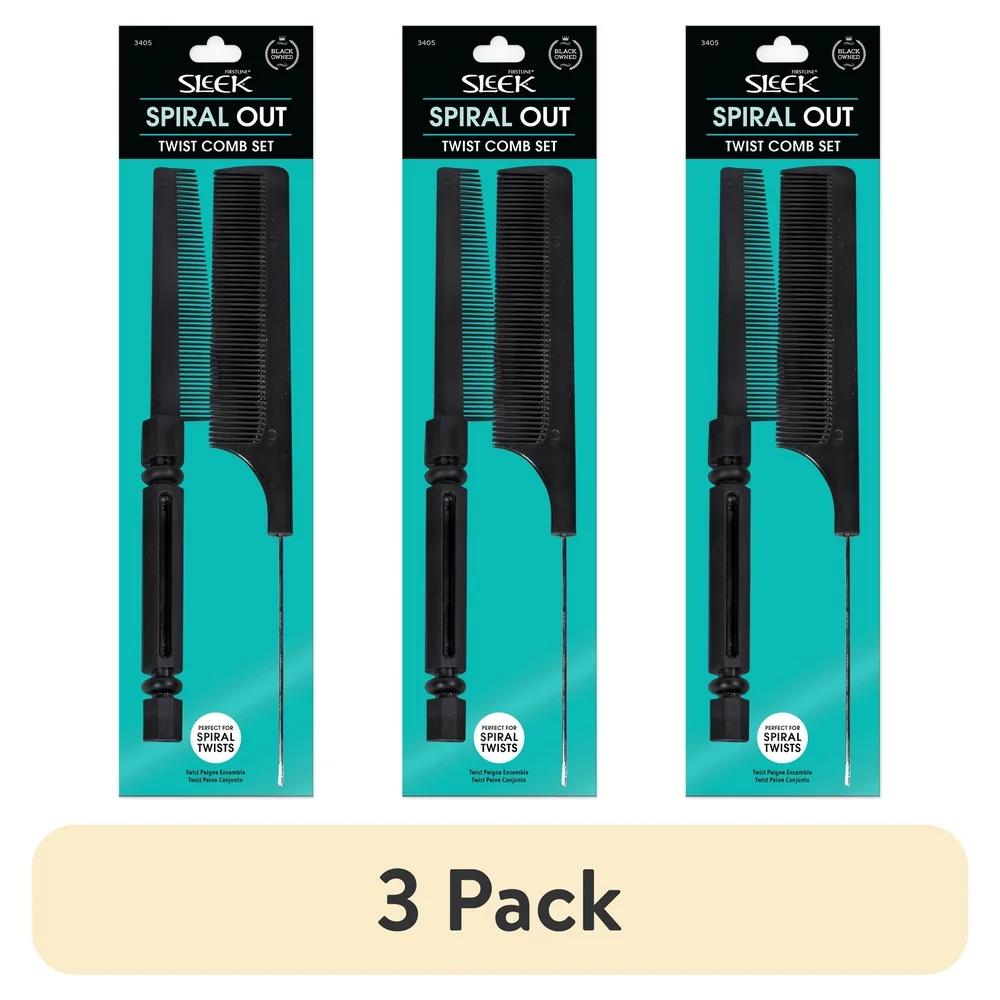 (3 pack  Twist Comb/Rat Tail Comb Set
