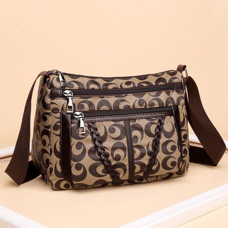 Casual Pu Large Shoulder Bag For Women With Print Style For Daily Use