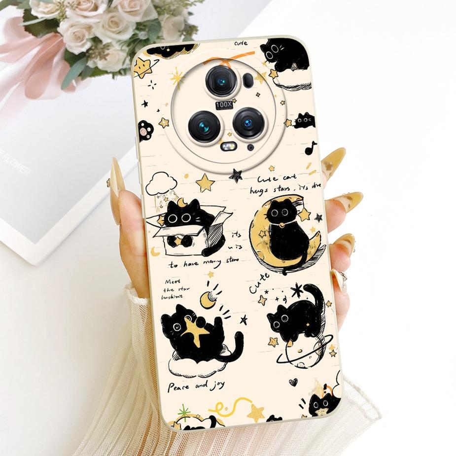 For Honor Magic 5 Case PGT-AN00 Cute Cat Cartoon Cover Shockproof Soft TPU Phone Case For Honor Magic 5 Pro Magic5 Fundas Bumper