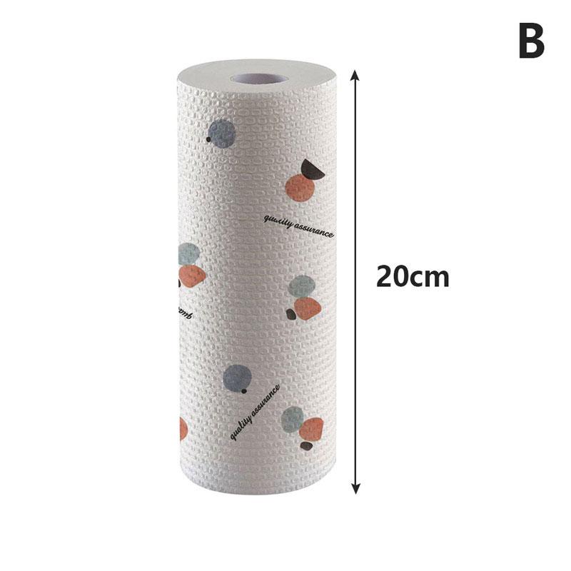 50Pcs/Roll From Reusable Lazy Rags Bamboo Towels Wet And Dry For Kitchen