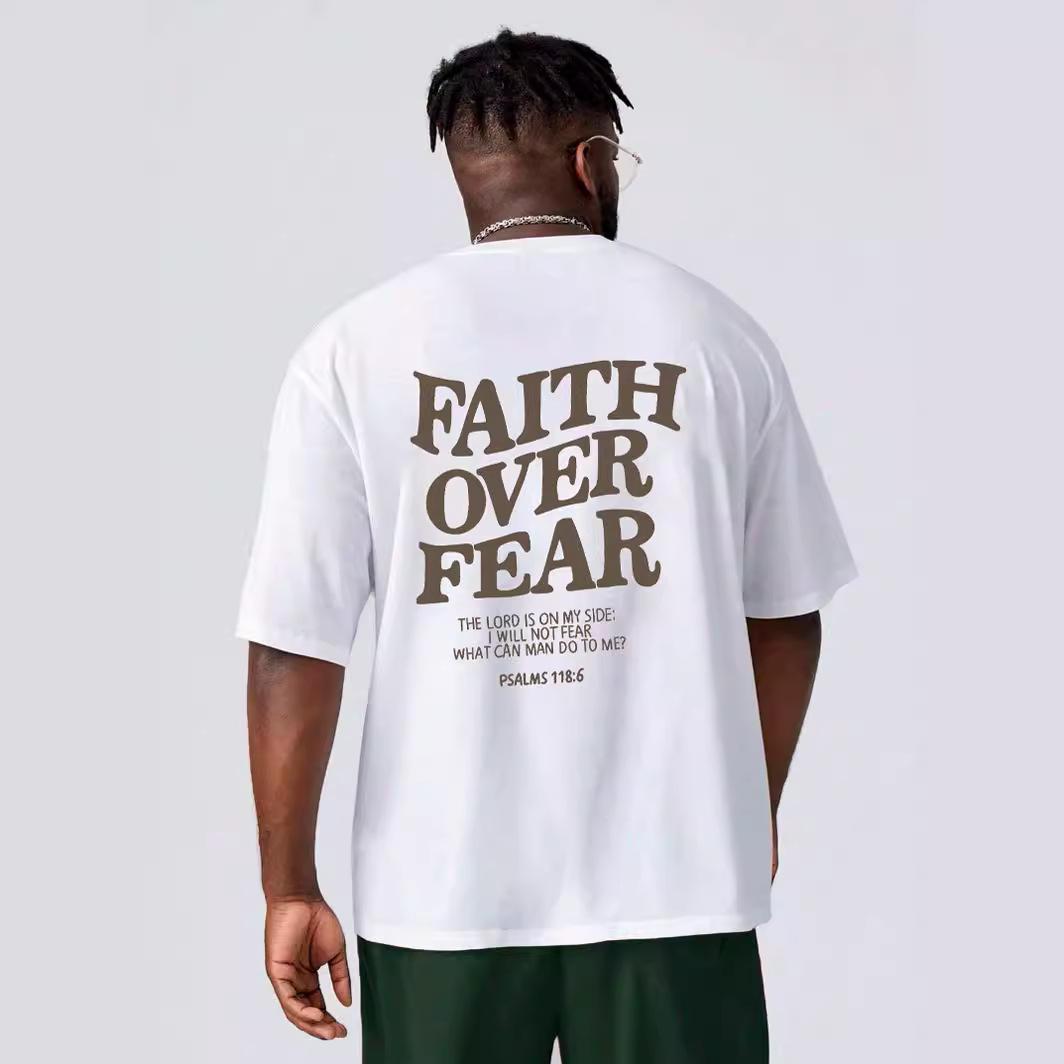 Летняя мужская и женская дышащая и быстросохнущая футболка с буквенным принтом из хлопка — фото 3