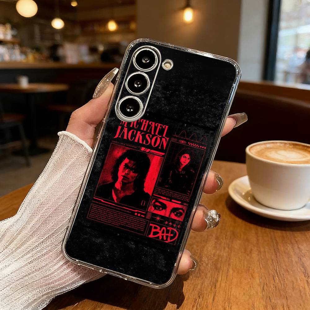 Κλασική Θήκη Κινητού Michael Jackson Legend Για Samsung Galaxy S24 S25 S23 S22 S21 Plus S24 S25 Διαφανής Θήκη Καλύμματος