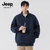 JEEP SPIRIT Men's Stand Collar Cardigan Sweatshirt