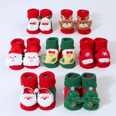 Weihnachtssocken Dicke Warme Babysocken Winter Baumwollsocken